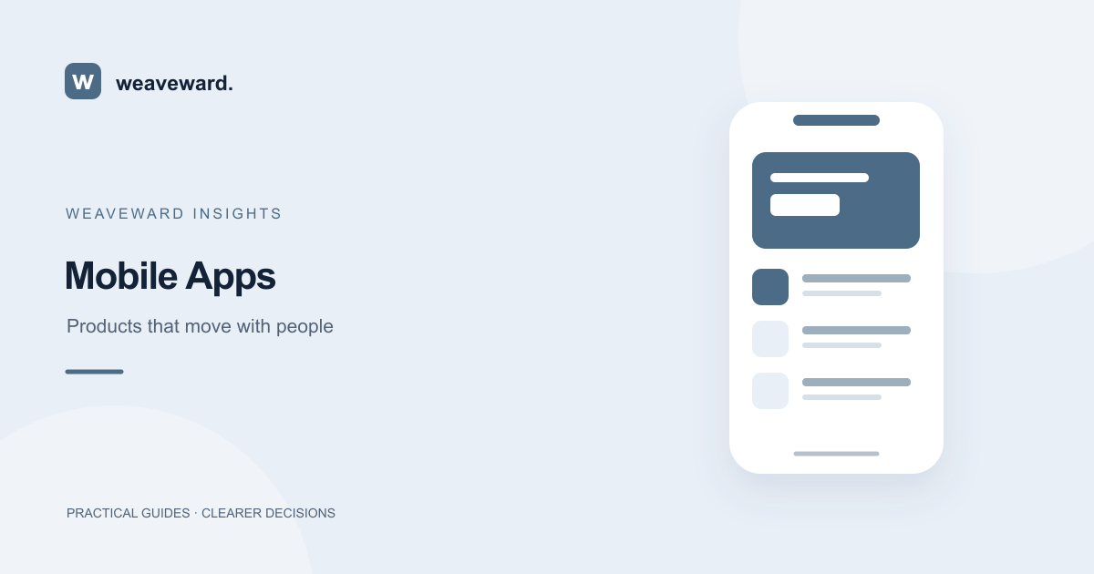 Weaveward mobile apps editorial illustration